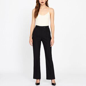 Fendi High Waist Trousers Pants Slight Flare Leg Black